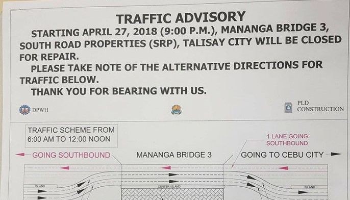 Mananga bridge repair: Traffic in south Cebu expected to worsen