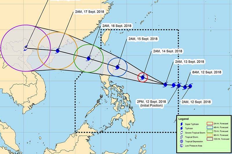 Signal No. 1 up in 14 areas as 'Ompong' speeds up