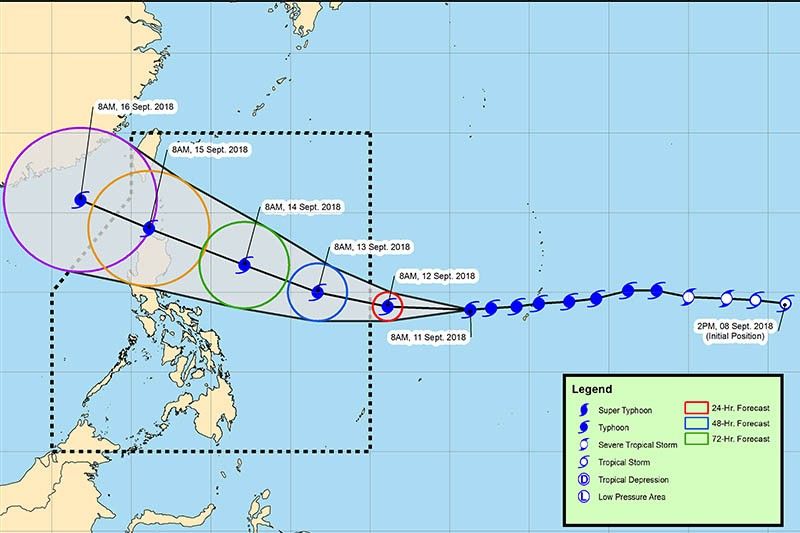 Typhoon Mangkhut strengthens as it heads toward Philippines