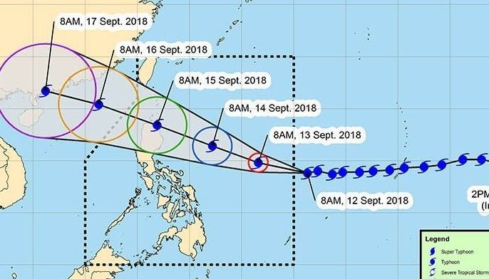 Evacuations due to Typhoon 'Ompong' in Luzon start; storm signals up ...
