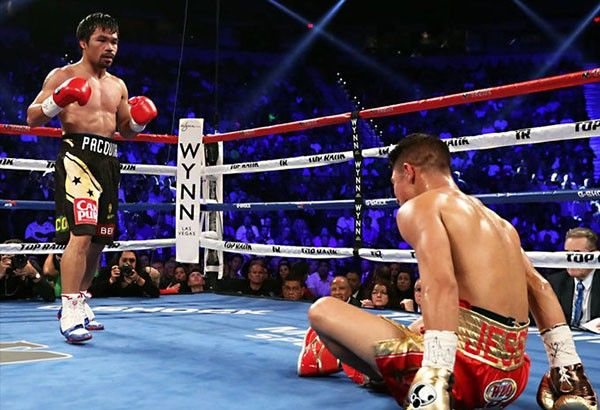 Bagamaâ��t hindi nakaiskor ng knockout win: Pacquiao unang Senador na World Boxing Champion