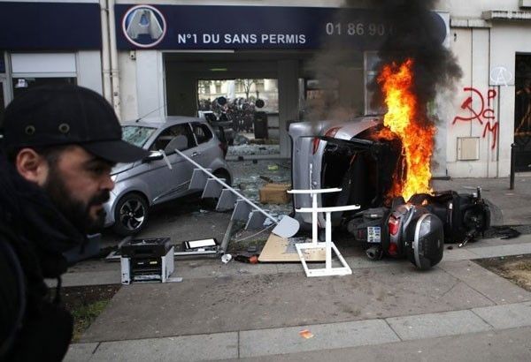109 in custody in Paris over May Day violence