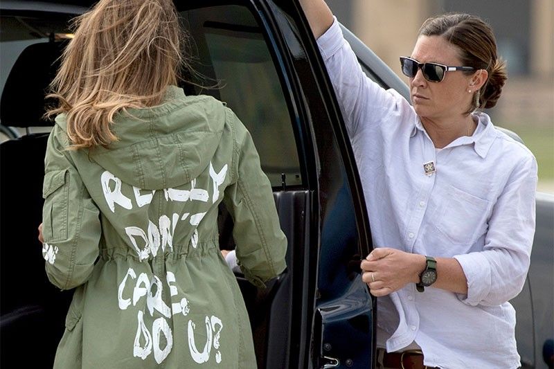 On way toÂ child detention center, Melania Trump wears 'I really don't care, do u?' jacket