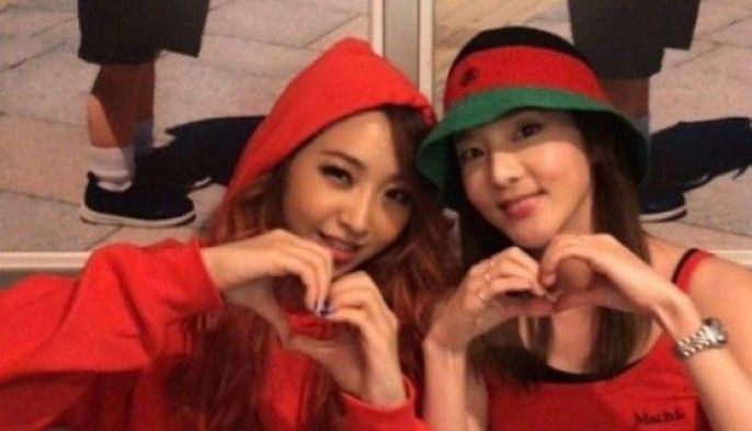 2NE1 members Sandara Park, Minzy reunite&nbsp;