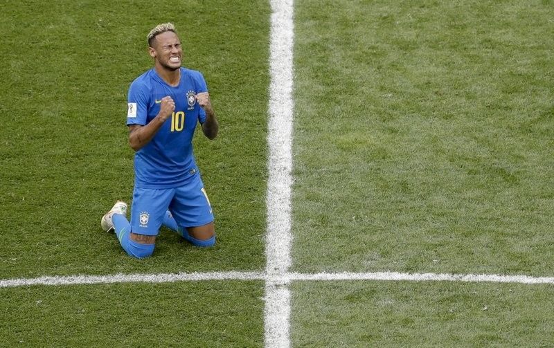 Hurting Neymar gets emotional at the World Cup