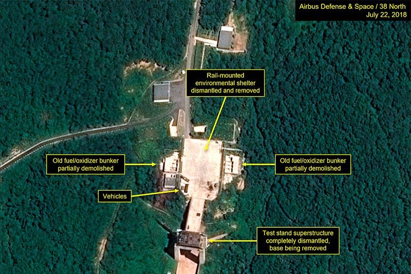 North Korea said to be dismantling key parts of launch site
