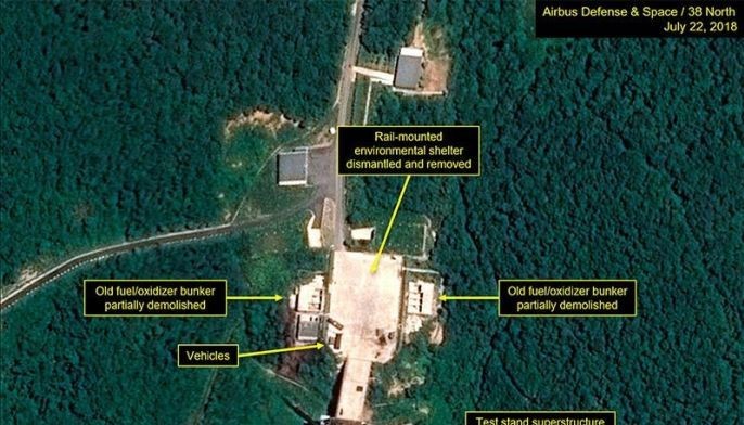 North Korea said to be dismantling key parts of launch site