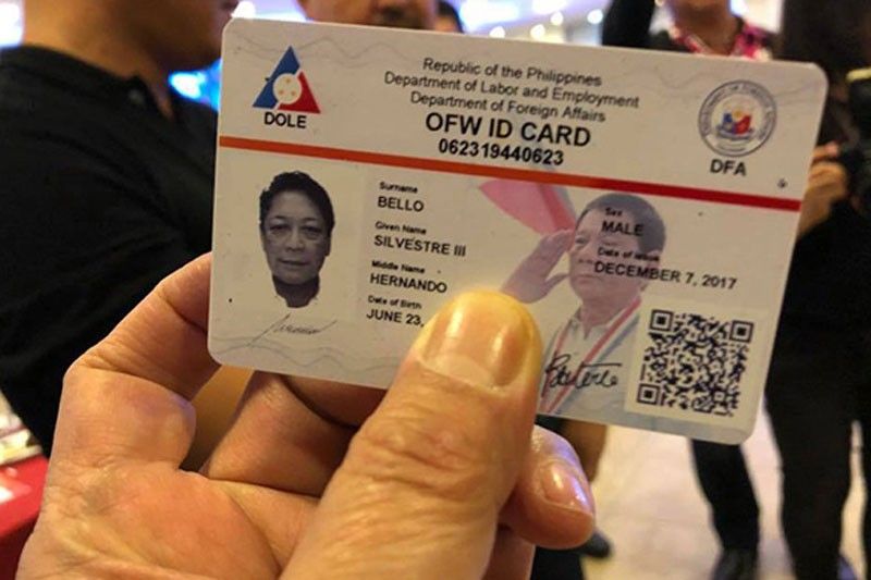 Solon, âsabitâ sa OFW ID