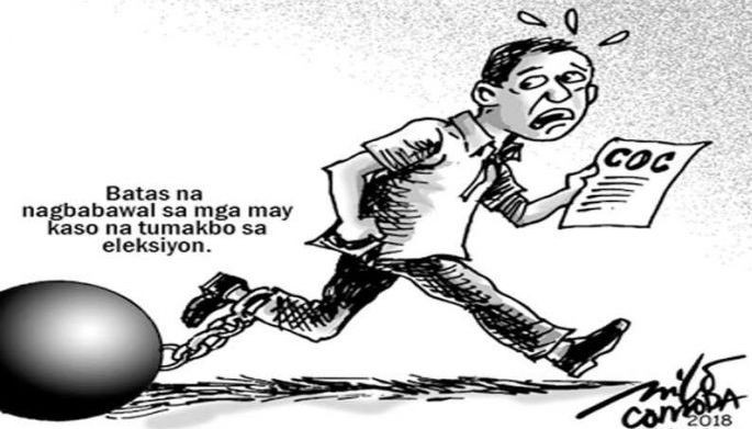 EDITORYAL - Kung may kaso &lsquo;di dapat pinatatakbo