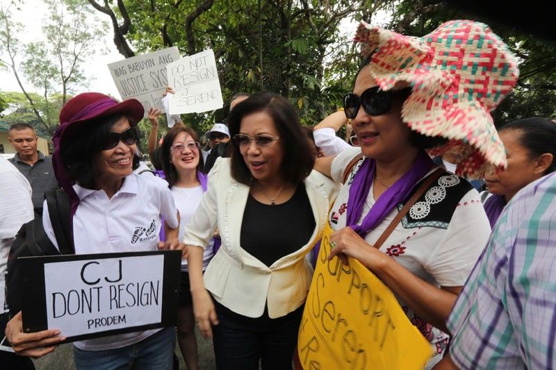 Sereno supporters ask â��Biased 5â�� to resign from SC