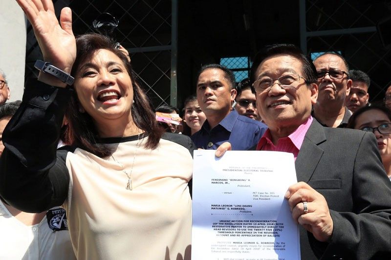 Robredo lawyer: Using 50-percent threshold will void votes for Marcos too