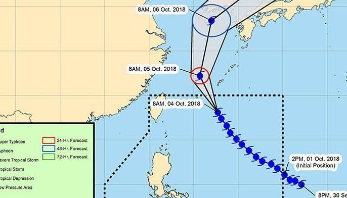 &lsquo;Queenie&rsquo; weakens anew as it heads to Japan