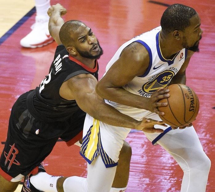 Rockets rout Warriors 127-105 to tie series at 1-all