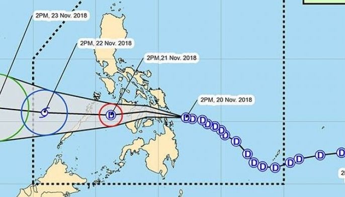 &lsquo;Samuel&rsquo; approaches Leyte Gulf