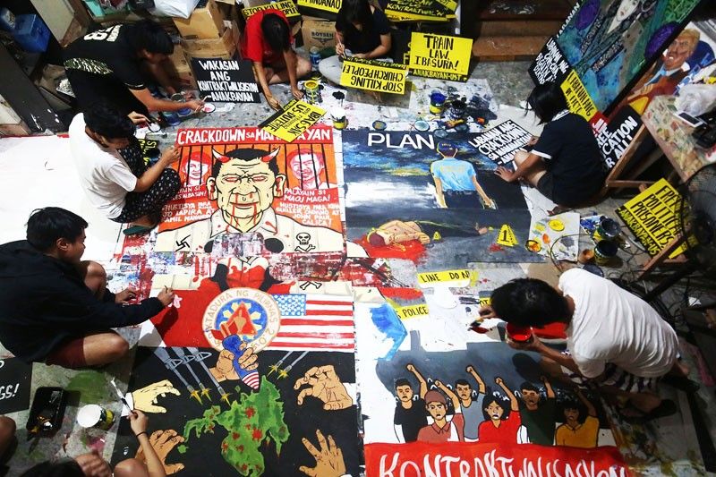 Pro at anti Duterte rally babantayan