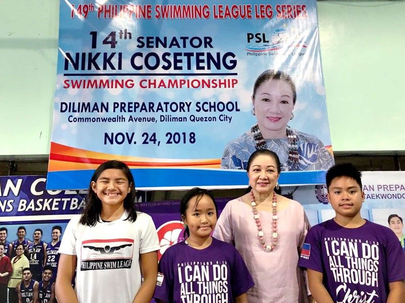 34 bets sparkle in PSL-Sen. Nikki Coseteng swim