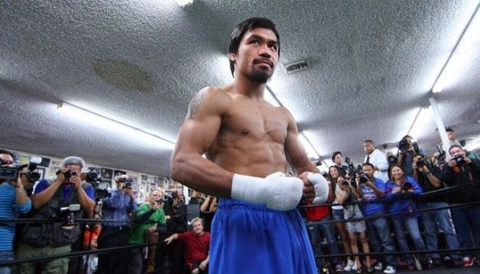 Pacquiao back in the gym