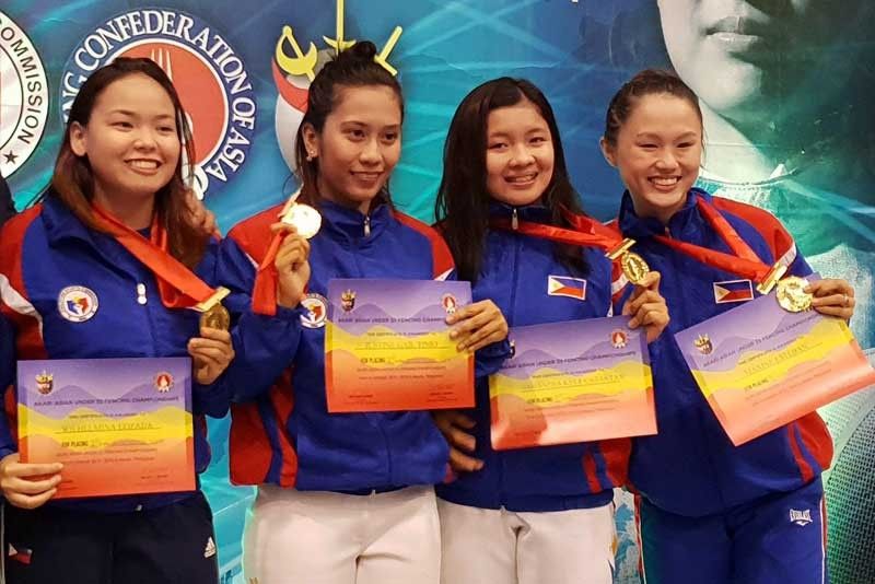 Women fencers cop team gold in Akari Asian U23 tournament