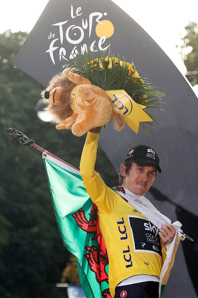 Le Tour de France Champ pedals home