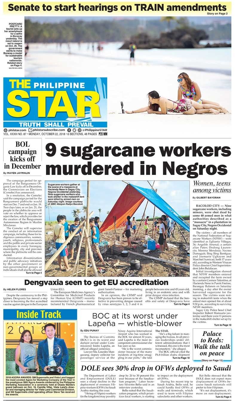The STAR Cover (October 22, 2018)