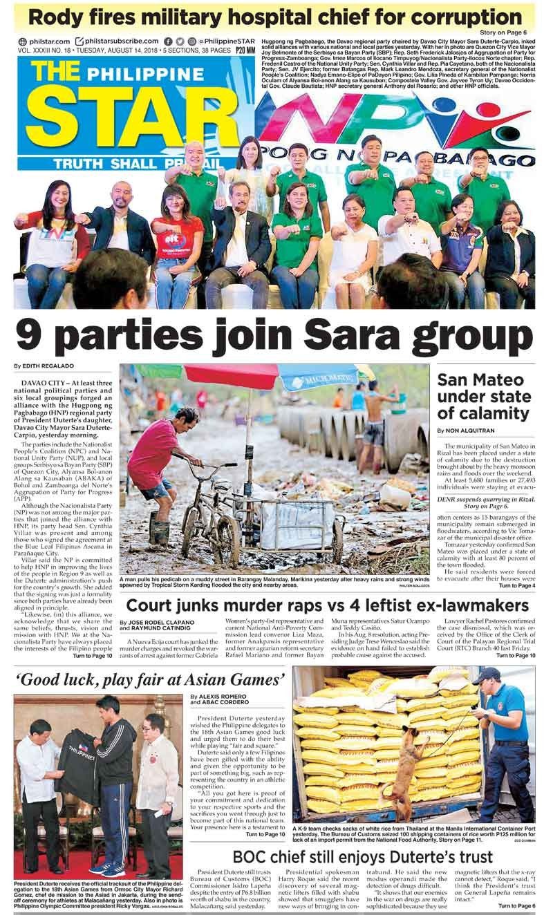 The STAR Cover (August 14, 2018)