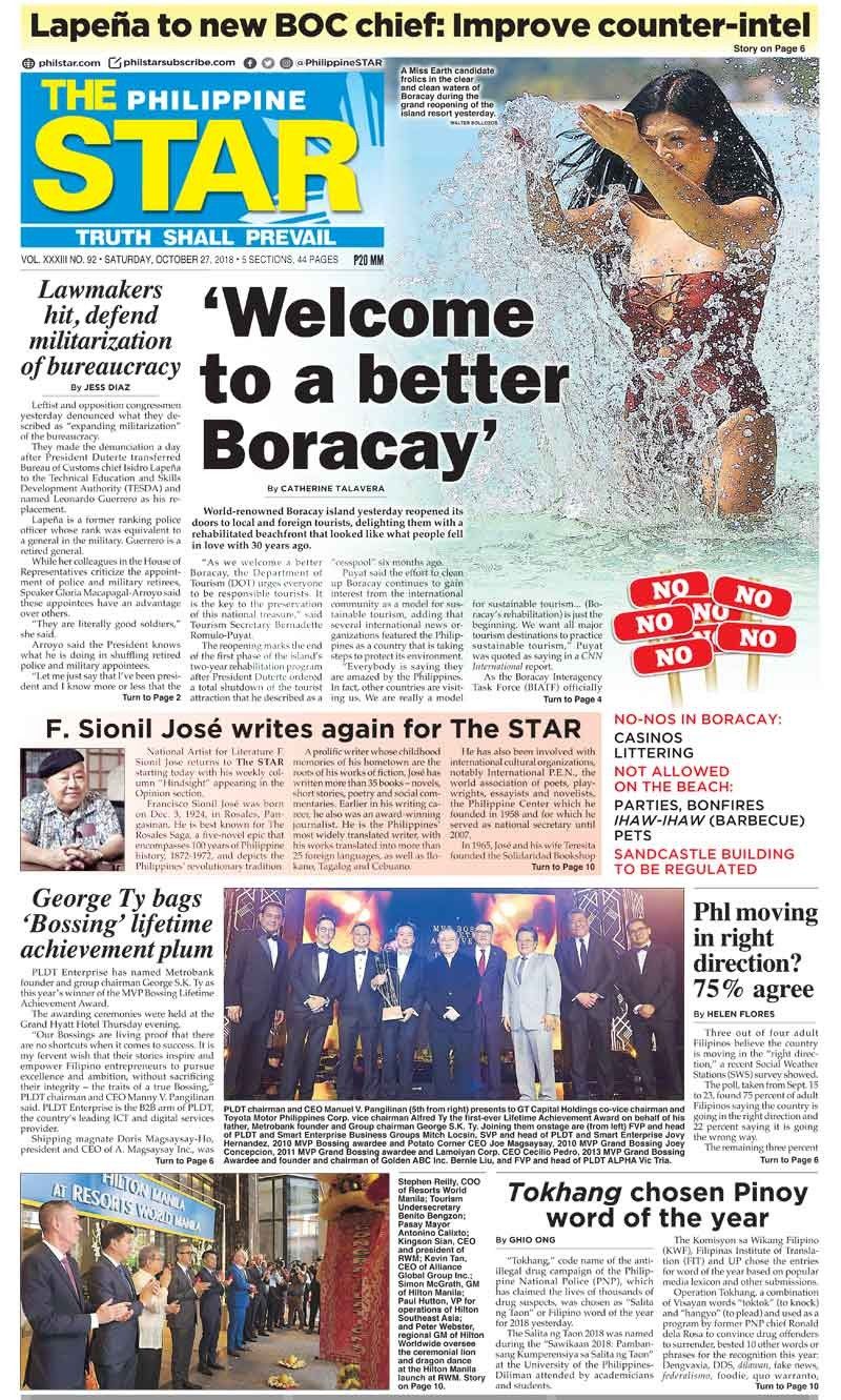 The STAR Cover (October 27, 2018)