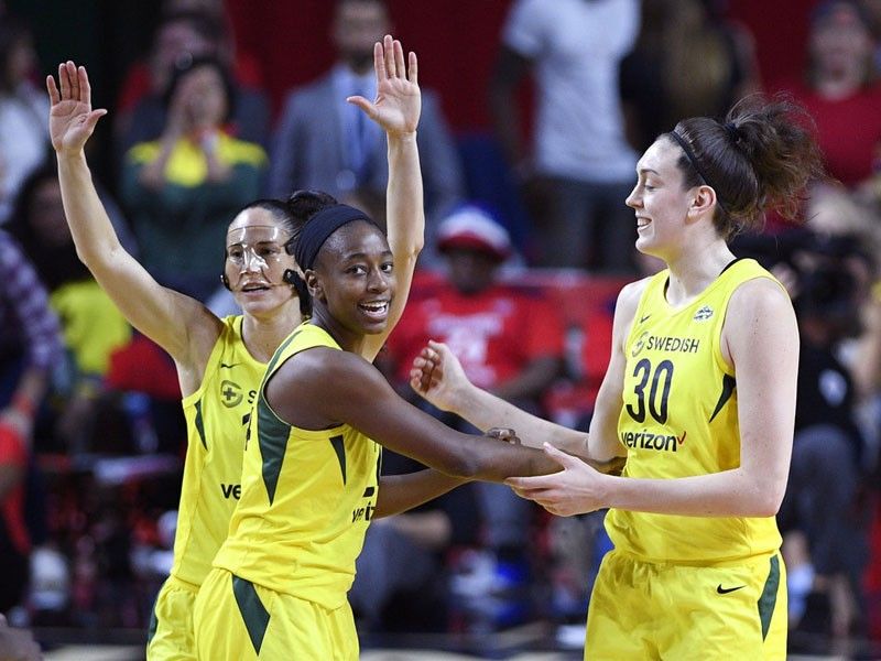 Stewart, Storm sweep Mystics for WNBA title