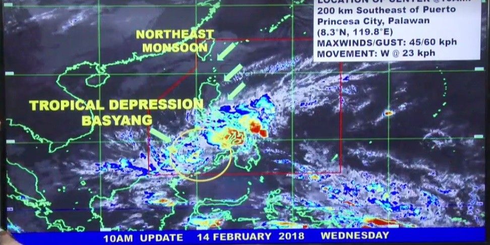 â��Basyangâ�� landfall inaasahan ngayong Miyerkules ng gabi sa Palawan