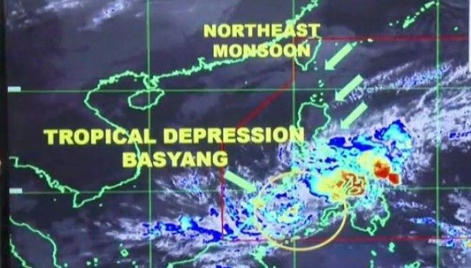 &lsquo;Basyang&rsquo; landfall inaasahan ngayong Miyerkules ng gabi sa Palawan