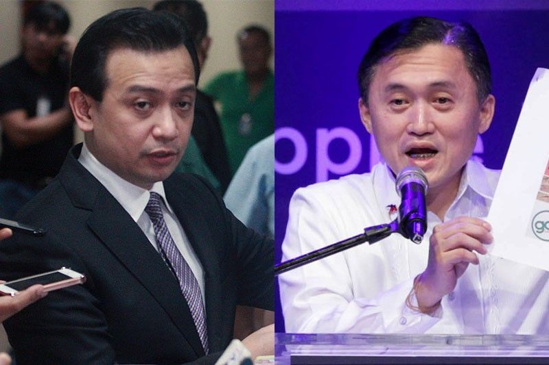 Trillanes seeks probe into Bong Go kin's DPWH projects