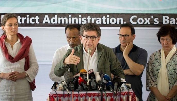 UN team, in Bangladesh, vows to work to end Rohingya crisis
