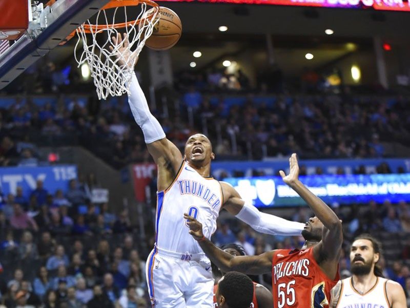 Thunder win fifth straight but lose Westbrook to sprained ankle