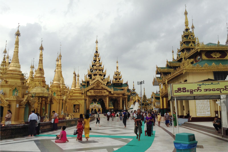 Shwedagon by day and by night    