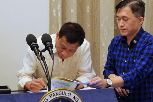 Duterte signs laws and executive orders