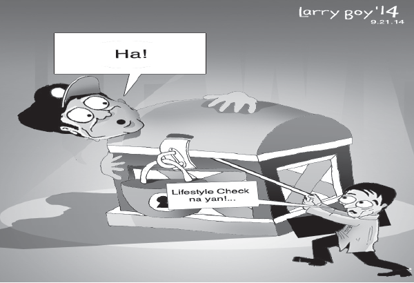 EDITORYAL - Hindi kaya &lsquo;ningas-kugon&rsquo; ang &lsquo;lifestyle check&rsquo;?