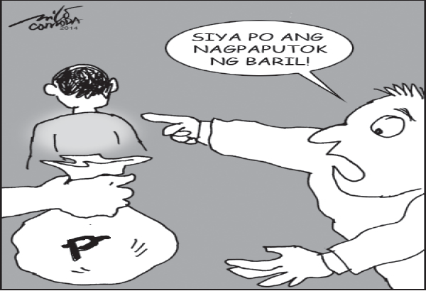 EDITORYAL - Bigyan ng pabuya magsusumbong sa mga &lsquo;trigger happy&rsquo;