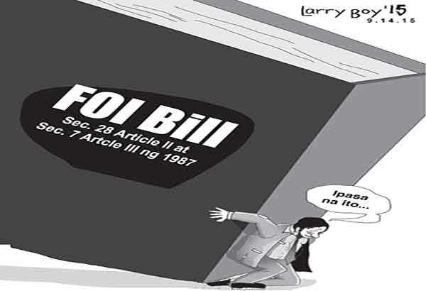 EDITORYAL &ndash; Ipasa ang FOI Bill
