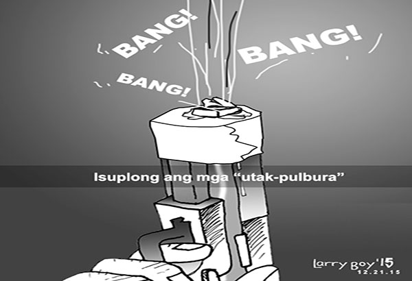 EDITORYAL &ndash; Isuplong ang mga magpapaputok ng baril