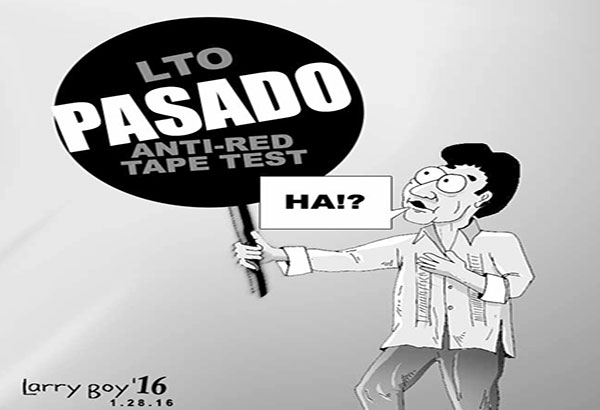 EDITORYAL - Pati LTO nakapasa sa anti-red tape test?