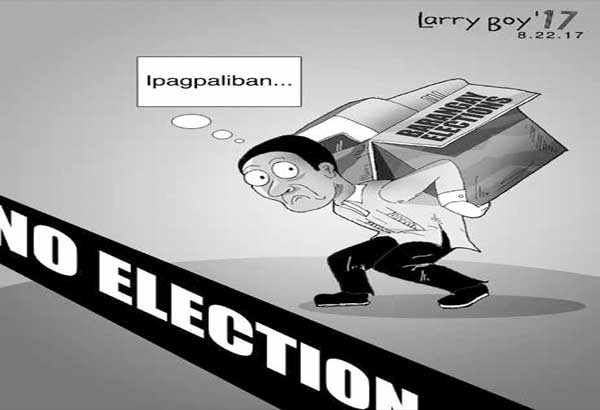 EDITORYAL - Ipagpaliban ang barangay elections