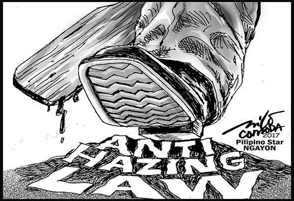 EDITORYAL - Dekorasyon lang ang Anti-Hazing Law | Pilipino Star Ngayon