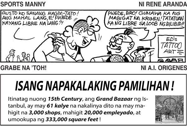 Komiks Enero 8 2018 Pilipino Star Ngayon