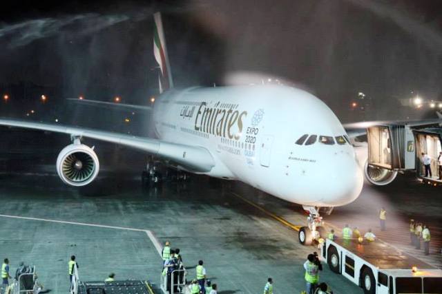 WATCH: Largest passenger airliner lands at NAIA