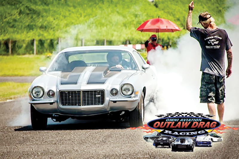 Shell Outlaw Drag Racing Event, a tire-smoking success