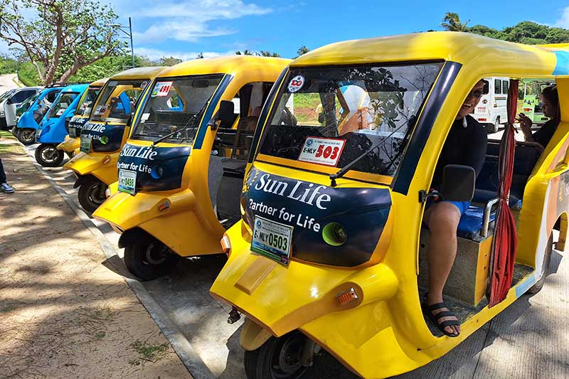 Sun Life e-trikes will roam around the island until June 30.