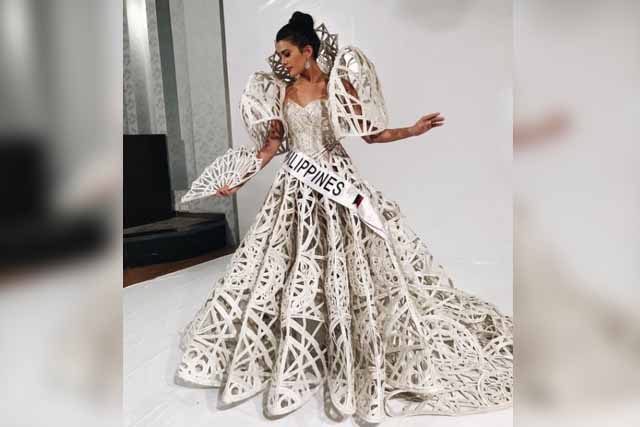 Katarina Rodriguez showcases Francis Libiran-made Filipiniana for national costume competition