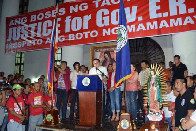 ER Ejercito in emphatic speech: I'm governor forever