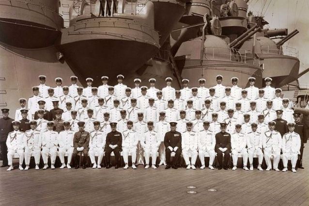 Crew member recognizes legendary Japanese battleship