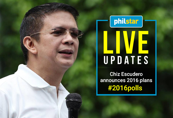 LIVE updates: Chiz Escudero announces 2016 plans