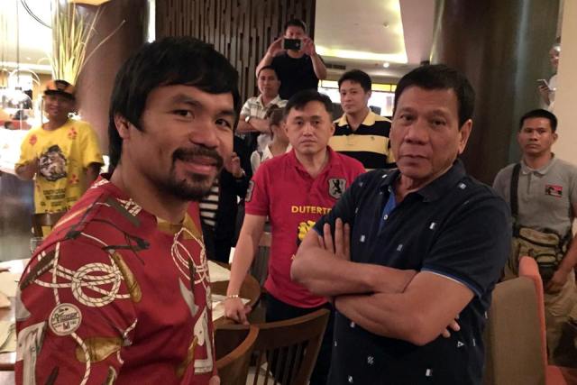 Pacquiao prefers Duterte over LP, UNA